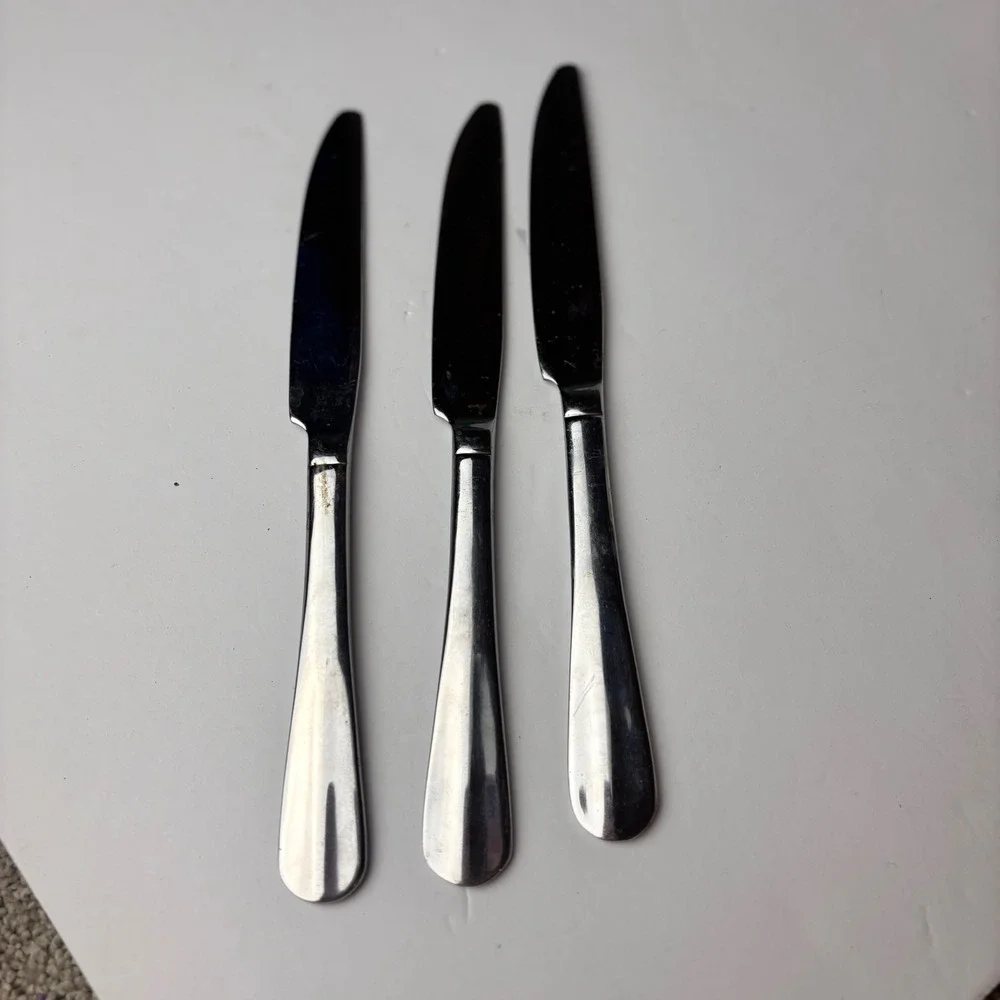 Pfaltzgraff Everyday Stainless Steel Serrated Steak Knives Set of 3 Silver‎ 8.5